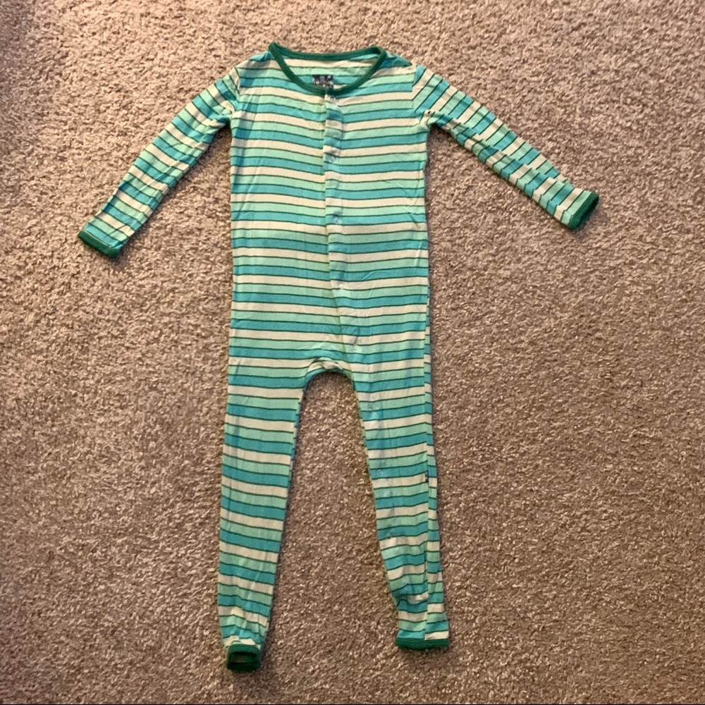 ✨Kickee Pants Tropical Stripe Coverall